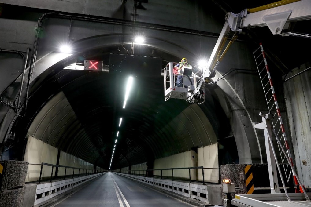 Maintainance work in the Kingsway tunnel